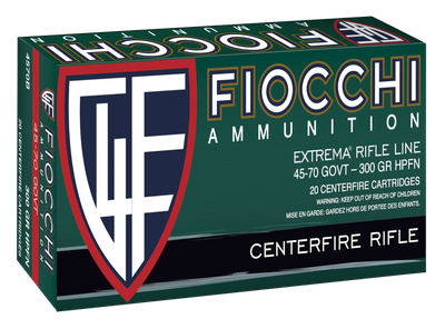 Fiocchi Extrema .45-70 GOVT, 300gr, HP - 20 Rounds [MPN: 4570B]