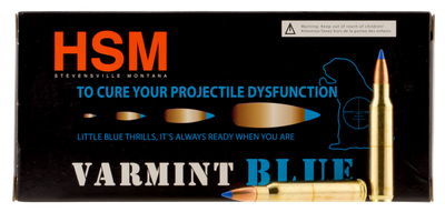 HSM Varmint Blue .223 REM, 55gr, Sierra BlitzKing - 20 Rounds [MPN: HSM22354N]
