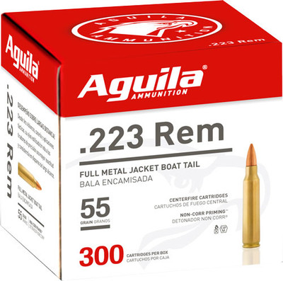 Aguila .223 REM, 55gr, FMJ - 300 Rounds [MPN: 1E223108]