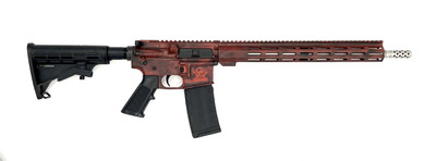 Great Lake Firearms & Ammunition Gl-15 RIA 223 Wylde, 16" Barrel, 30rd, Battleworn Lipstick Red/Nitride