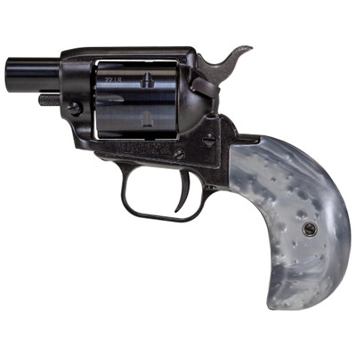 Heritage Barkeep Boot 22LR, 1.68" Barrel, 6rd Alloy, Blued, Black, Grey Pearl Grips, Fixed Sights, Ejector Pin With Wood Handle