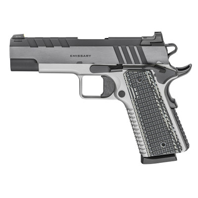 Springfield Armory 1911 Emissary 45 ACP 4.25" 8+1 Stainless Steel Frame Blued Carbon Steel PX9218L