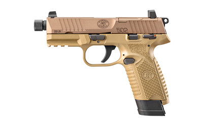 FN 502 Tactical 22 LR 460quot Threaded Barrel 101 Flat Dark Earth Manual Safety Optics Ready 66101009