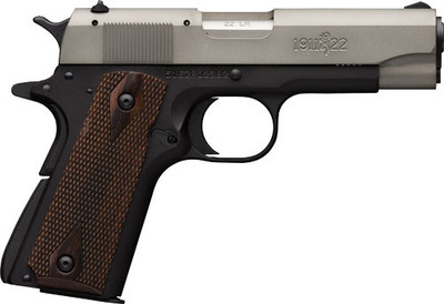 Browning 1911-22 Pistol .22lr Fs - 4.25" Gray Rail Rosewood Grips