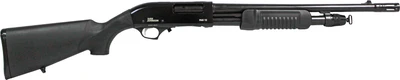 Iver Johnson Pump 12ga 3quot  18quot Cyl Wmbrake Blued Syn