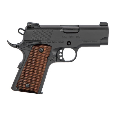 EAA GiRSAN MC1911SC Officer Model 9mm Luger 3.4" Barrel 7 Rounds Black Finish Adjustable Rear Sight Ambidextrous Safety Semi Auto Pistol