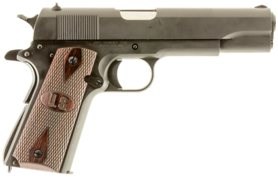 Auto-Ordnance 1911BKOW 1911-A1 GI Spec 45 ACP 5" 7+1 Matte Black Carbon Steel Frame & Slide Checkered Wood