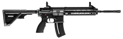 HK HK416 22LR Semiautomatic AR15 161quot Threaded Barrel 12X28 Threads Black Synthetic Stock Right Hand 1 Mag 10Rd