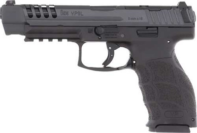 HK 81000593 VP9L Optic Ready 9mm Luger 5quot 101 2 Black Black Steel Slide Black Interchangeable Backstrap Grip