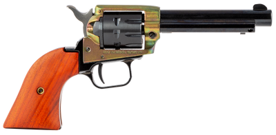Heritage Manufacturing Rough Rider Small Bore 22 LR 9rd 475quot Black Steel Cylinder amp Barrel Color Case Hardened Steel Frame Cocobolo Grip
