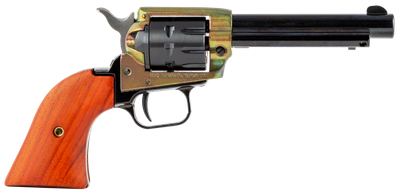 Heritage Manufacturing Rough Rider Small Bore 22 LR 9rd 4.75" Black Steel Cylinder & Barrel Color Case Hardened Steel Frame Cocobolo Grip