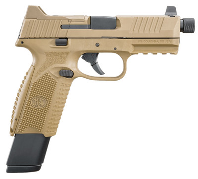 FNH FN509 Tactical 9mm Luger Semi Auto Pistol 45quot Threaded Barrel 17 Rounds Ambidextrous Controls Night Sights Polymer Frame Flat Dark Earth