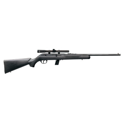 Savage 64FXP Semiautomatic Rifle 22LR 21quot Barrel Blue Finish Synthetic Stock Adjustable Sights w4x15 Scope