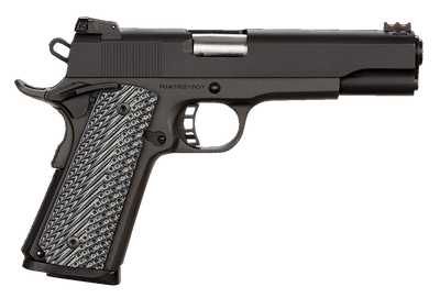 Rock Island 51486 Rock Ultra FS 45 ACP 5quot 81 Black Parkerized Black Parkerized Steel Slide Gray G10 Grip