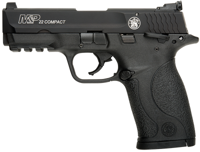 Smith amp Wesson 108390 MampP Compact 22 LR 360quot 101 Black Black Armornite Aluminum Slide Black Polymer Grip