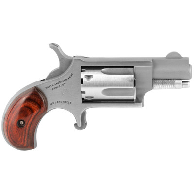 NAA 22LR MiniRevolver CA Compliant 22 LR 5rd 113quot Stainless Steel Rosewood Birdshead Grip