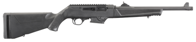 Ruger 19100 PC Carbine 9mm Luger 1612quot 171 Black Hard Coat Anodized Threaded Fluted