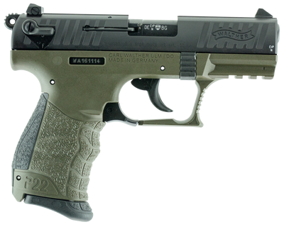 Walther Arms 5120338 P22 Military CA Compliant 22 LR 342quot 101 OD Green