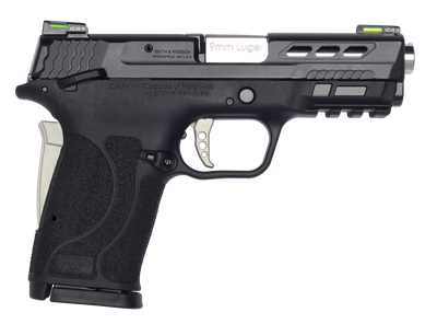 SampW MampP Shield EZ PC 9mm Pistol With Safety BlackSilver