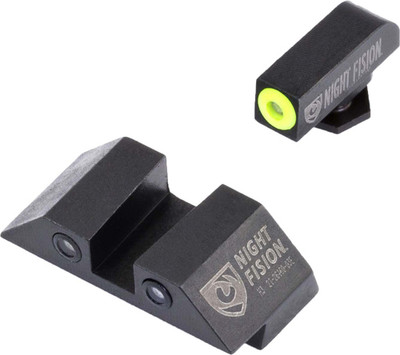Night Fision Tritium Yellowdot - Square Black Rear Glock 42/43