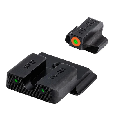TRUGLO Tritium Pro Night Sights with Orange Focus Ring for S&W Shield EZ in 380