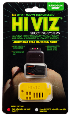 HIVIZ Fully Adjustable Rear Sight for Glock Pistols