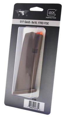Glock Magazine G17 9mm 17rd Fde Pkg