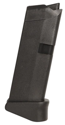 Glock 43 Magazine w/Extension, 9mm, 6 Rounds, Polymer, Black