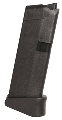 Glock 43 Magazine w/Extension, 9mm, 6 Rounds, Polymer, Black