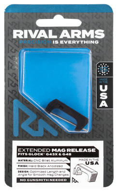 Rival Arms Magazine Release, Rival Ra72g004a Mag Release Ext G43x / G48 Blk