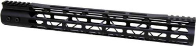 Guntec Ultra Light Handguard - 15" M-lok Black
