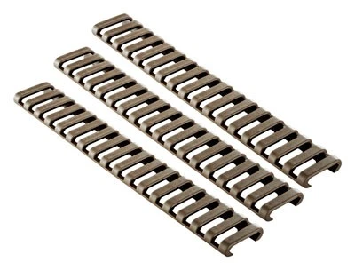 Ergo Grip Rail Cover Ladder - Picatinny Coyote Brown 3pk