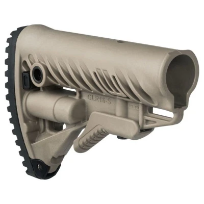 FAB Defense GLR-16 AR-15 Buttstock with Storage Compartment FDE