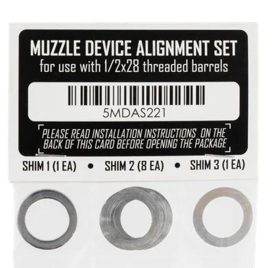 Rugged Suppressors Shim Kit 1/2x28