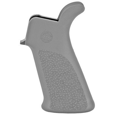 Hogue AR15 M16 Rubber Grip Beavertail No Finger Grooves Grey