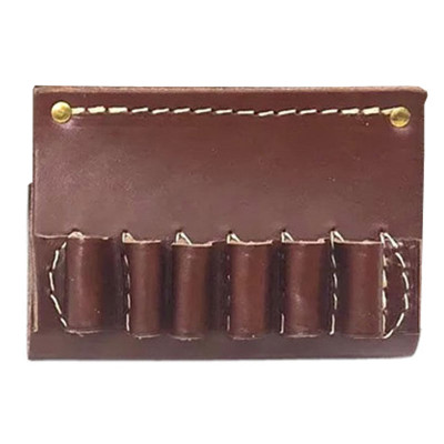 Hunter Company Handgun Cartridge Holder Belt Slide 50 Caliber with 6 Loops Leather Brown