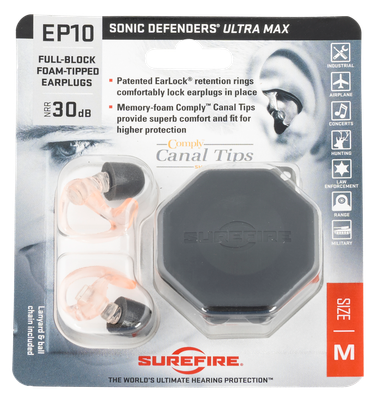 Surefire Ep10 Sf Ep10mpr  Full Block Earplugs Md Clear
