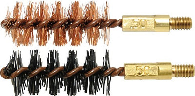 Otis Bore Brush .50 Cal 2-pk - 1-nylon 1-bronze 8-32mm Thread