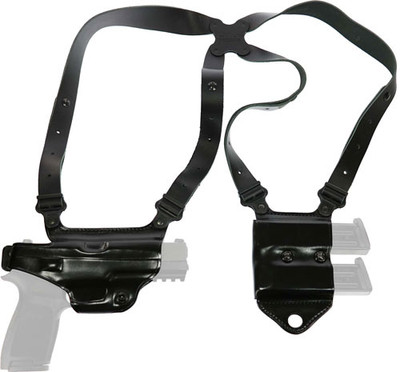 Galco Miami Ii Shoulder System - Right Hand Leather S&w M&p 9/40 Black