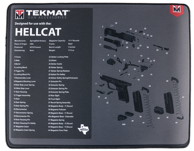 Beck Tek, Llc (tekmat) Ultra Premium Cleaning Mat, Tekmat Tekr20hellcat    Ultra 20 Spfld Hellcat