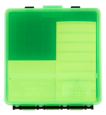 Mtm Case-gard, Mtm P100916t  100rd Pistol Box 9mm/380 Clr/grnblk
