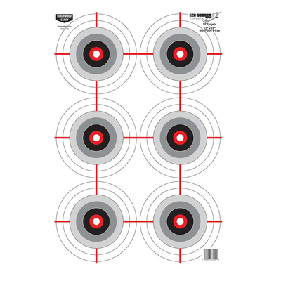 Birchwood Casey Eze-scorer, Bir 37209 Eze-scorer 12x18 Multi Bullseye     10pk