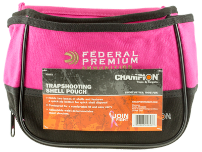 Champion Targets Trapshooting, Champ 45853 Dbl Sg Shell Pouch Pink