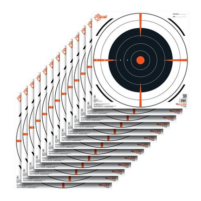 Allen Ez Aim, Allen 15334 Ezaim Paper 12in Bullseye 12 Pk