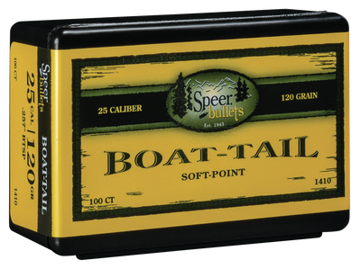 Speer Ammo Boat-tail, Speer 1410 Bull .257 120 Sptzr Bt  100