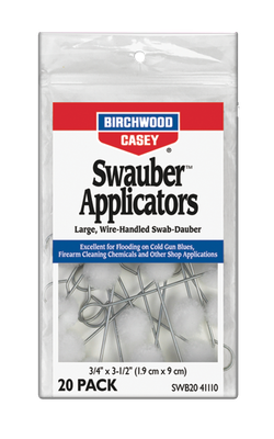 Birchwood Casey Swauber Applicator, Bir 41110 Swauber Applicators         20pk