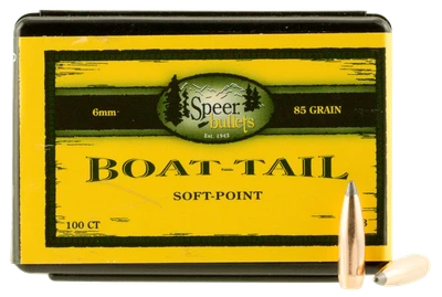 Speer Ammo Boat-tail, Speer 1213 Bull .243  85 Sptzbt    100