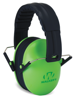 Walkers Kid Passive Folding Muff-23dB NRR-Lime Green