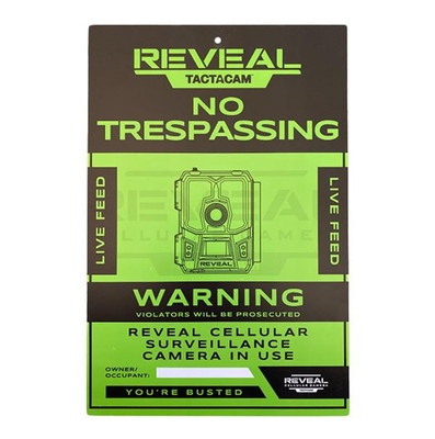 Tactacam Reveal No Trespassing - Sign 3pk