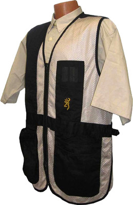 Bg Mesh Shooting Vest R-hand - Small Black/tan Trim